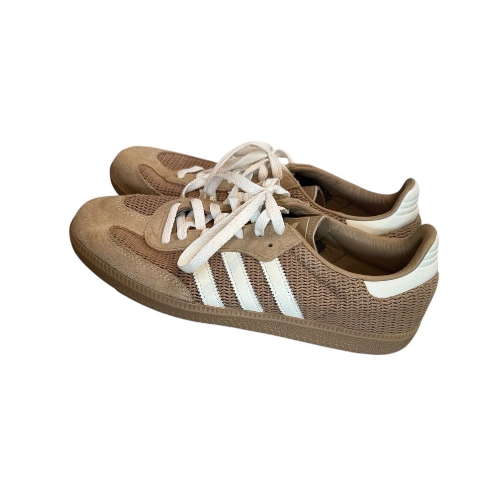 New Adidas Samba OG Waffle Mesh Cardboard Chalk White Gum  Mens Sneakers tan